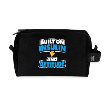 Blood Sugar Insulin Support Type One Pride - Recycled Toiletry Zip Bag - black - Front