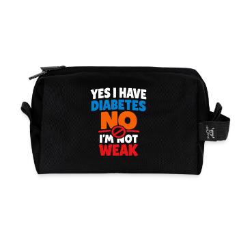 Blood Sugar Insulin Support Type One Pride - Recycled Toiletry Zip Bag - black - Front