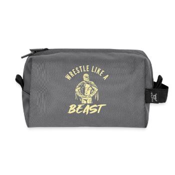 Lutte comme une bête Design motivant - Trousse de toilette en tissu recyclé - anthracite - Devant