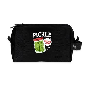 Pickle Cucumber Cucumber - Recycled Toiletry Zip Bag - black - Front