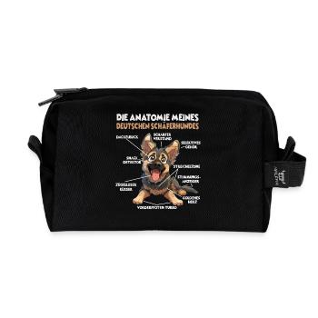 Deutscher Schäferhund Hundehalter Geschenk Gassi T - Recycelte Kulturtasche - Schwarz - Vorne