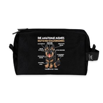 Polizeihund Deutscher Schäferhund Geschenk Hund - Recycelte Kulturtasche - Schwarz - Vorne