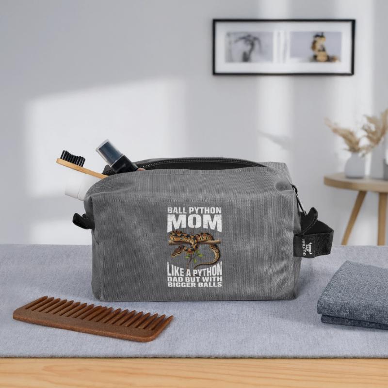 King Python Mom Mom Snakes Terrarium Python Recycled Toiletry Zip Bag