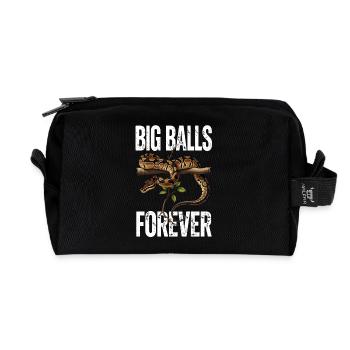 King Python Snakes Lover Terrarium Python - Recycled Toiletry Zip Bag - black - Front