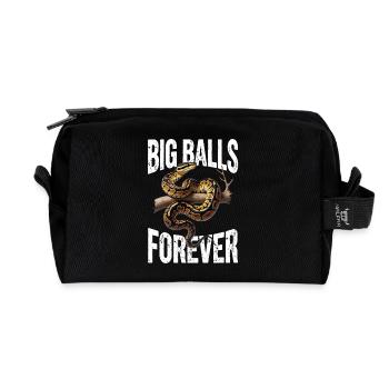 King Python Snakes Lover Terrarium Python - Recycled Toiletry Zip Bag - black - Front