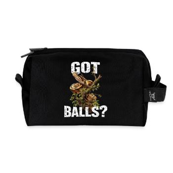 King Python Snakes Lover Terrarium Python - Recycled Toiletry Zip Bag - black - Front