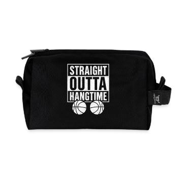 Straight Outta Hangtime Basketball Sports - Recycled Toiletry Zip Bag - black - Front