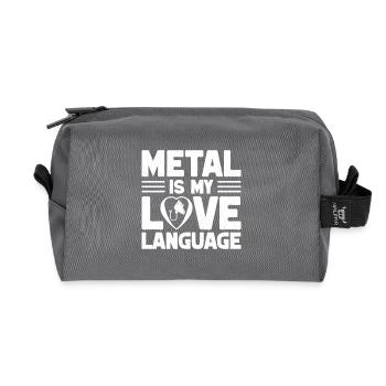 Anesthesiologist Metal My Love Anesthesia - Recycled Toiletry Zip Bag - anthracite - Front