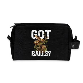 King Python Snakes Lover Terrarium Python - Recycled Toiletry Zip Bag - black - Front