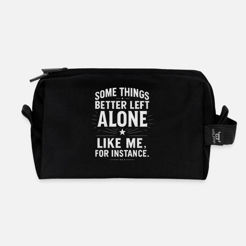 Lustiger Spruch Introvertierte Nerds Geschenkidee - Recycelte Kulturtasche - Schwarz