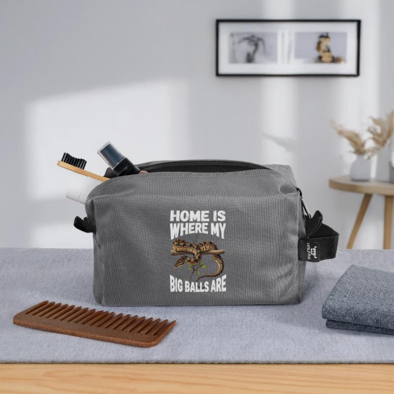 King Python Snakes Lover Terrarium Python Recycled Toiletry Zip Bag