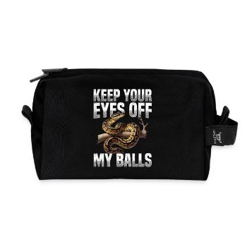 King Python Snakes Lover Terrarium Python - Recycled Toiletry Zip Bag - black - Front