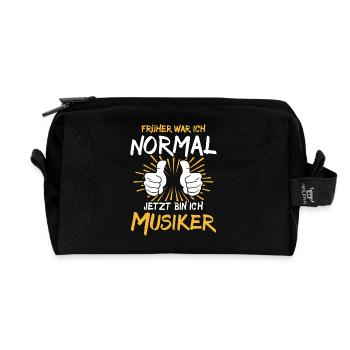 Musician Saying - Recycled Toiletry Zip Bag - black - Front