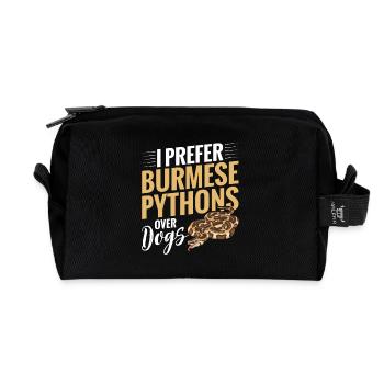 Burmesischer Python-Stoff Reptilien-Foos-Schlangenbesitzer - Recycelte Kulturtasche - Schwarz - Vorne