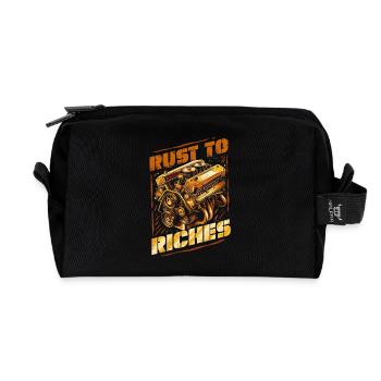 Auto Restauration Rust To Riches - Recycled Toiletry Zip Bag - black - Front
