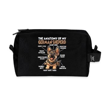 Deutscher Schäferhund Hundehalter Geschenk Gassi T - Recycelte Kulturtasche - Schwarz - Vorne