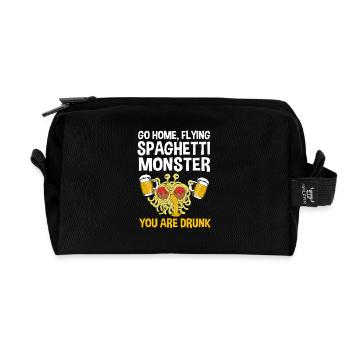 Flying Spaghetti Monster Pastafari FSM Atheist - Recycelte Kulturtasche - Schwarz - Vorne