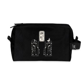 Ancient Egypt Gods Anubis Thoth Mythology Design - Recycelte Kulturtasche - Schwarz - Vorne