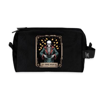 The Broke Magician Skelett Zauberer Mit Muenzen - Recycelte Kulturtasche - Schwarz - Vorne