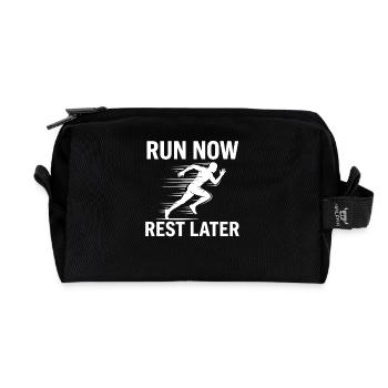 Laufshirt Motivation für Jogger - Recycelte Kulturtasche - Schwarz - Vorne