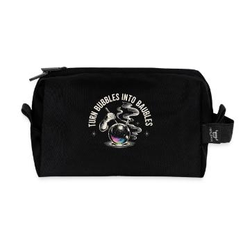 Blasen zu Schmuck | Glasbläser Heißglas - Recycelte Kulturtasche - Schwarz - Vorne