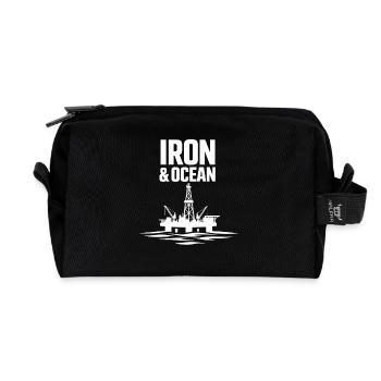 Offshore-bohrer-rig-bohrer Bohrboden Offshore - Recycelte Kulturtasche - Schwarz - Vorne