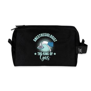 Anesthesiologist The King Of Gas Anesthesia - Recycled Toiletry Zip Bag - black - Front