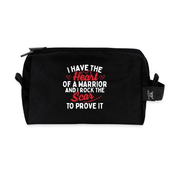Heart Of A Warrior Rock The Scar - Recycled Toiletry Zip Bag - black - Front