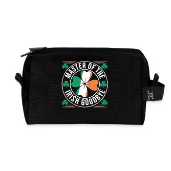 Master of the Irish farewell St. Patrick's Day - Recycled Toiletry Zip Bag - black - Front