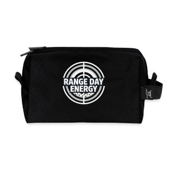 Shooting range at the shooting range, shooting exercises at the - Recycled Toiletry Zip Bag - black - Front
