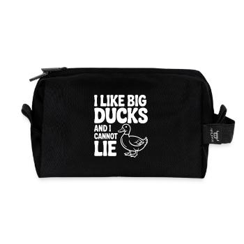 I Like Big Ducks and I Cannot Lie - Recycled Toiletry Zip Bag - black - Front