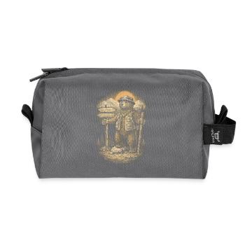 Prepper Survivalists - Recycled Toiletry Zip Bag - anthracite - Front