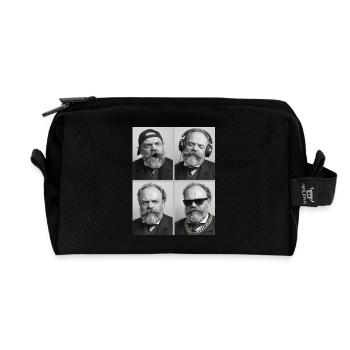Johannes Brahms. - Recycled Toiletry Zip Bag - black - Front