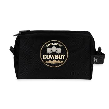 Cowboy-action-shooter. Cowboy-action-shooter - Recycelte Kulturtasche - Schwarz - Vorne