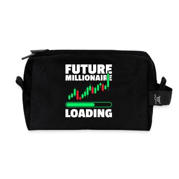 Future Millionaire Aktienmarkt Börse Trader - Recycelte Kulturtasche - Schwarz - Vorne