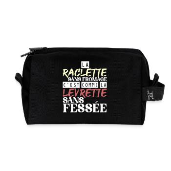 La Raclette Sans Fromage Levrette Sans Fessée - Trousse de toilette en tissu recyclé - noir - Devant
