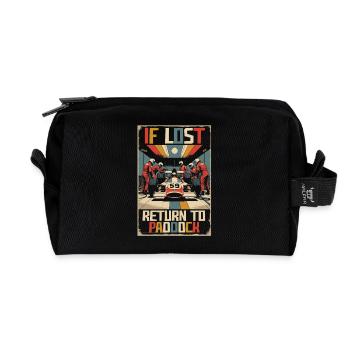 Autorennen Motorsport If Lost Return To Paddock - Recycelte Kulturtasche - Schwarz - Vorne
