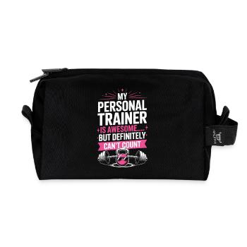 Gymnase, Fitness - Trousse de toilette en tissu recyclé - noir - Devant