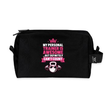 Gymnase, Fitness - Trousse de toilette en tissu recyclé - noir - Devant