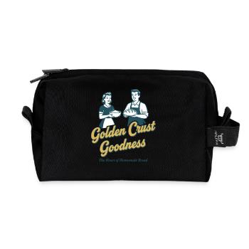 Faire du pain au levain avec une croûte dorée - Trousse de toilette en tissu recyclé - noir - Devant