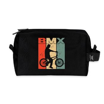 BMX Vintage Vélo Freestyle Rider Bike Cadeau - Trousse de toilette en tissu recyclé - noir - Devant