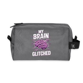 Lustiges Nerd T-Shirt My Brain Glitched - Recycelte Kulturtasche - Anthrazit - Vorne