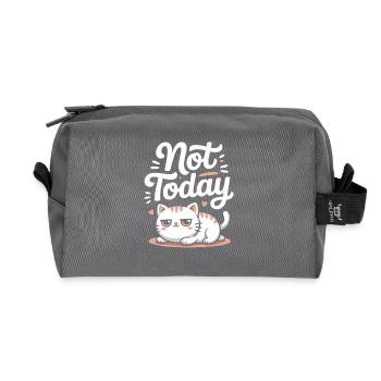 Katzen Spruch Not Today Büro Cat Homeoffice Katze - Recycelte Kulturtasche - Anthrazit - Vorne