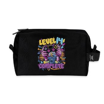 Level 14 Complete Gaming Graffiti - Recycled Toiletry Zip Bag - black - Front