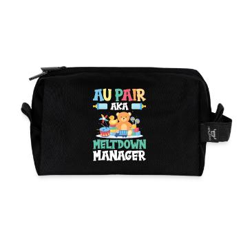  Au Pair Lover Babysitter Au Pair Appreciation - Recycled Toiletry Zip Bag - black - Front