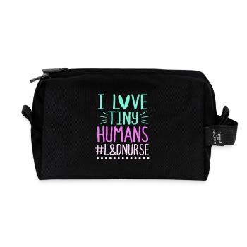 Midwife Obgyn Obstetrics - Recycled Toiletry Zip Bag - black - Front