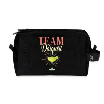 Équipe de cocktails de soirée de jeune fille Daiquiri - Trousse de toilette en tissu recyclé - noir - Devant