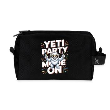 Yeti Party Mode – Funny Party Monster - Recycled Toiletry Zip Bag - black - Front