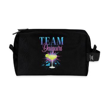 Équipe de cocktails de soirée de jeune fille Daiquiri - Trousse de toilette en tissu recyclé - noir - Devant