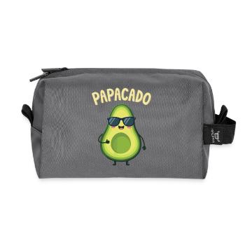 Dad-to-be & dad, Papacado, Pregnancy - Recycled Toiletry Zip Bag - anthracite - Front